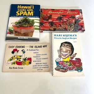 Lot 4pc Vintage Hawaii Cookbook SPAM Hari Kojima Easy Cooking Bountiful Flavors